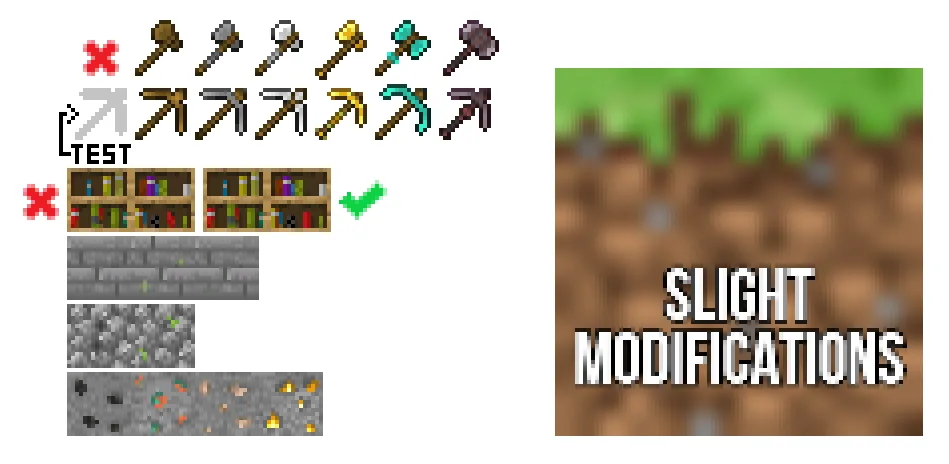 Slight modifications, Текстуры, Minecraft