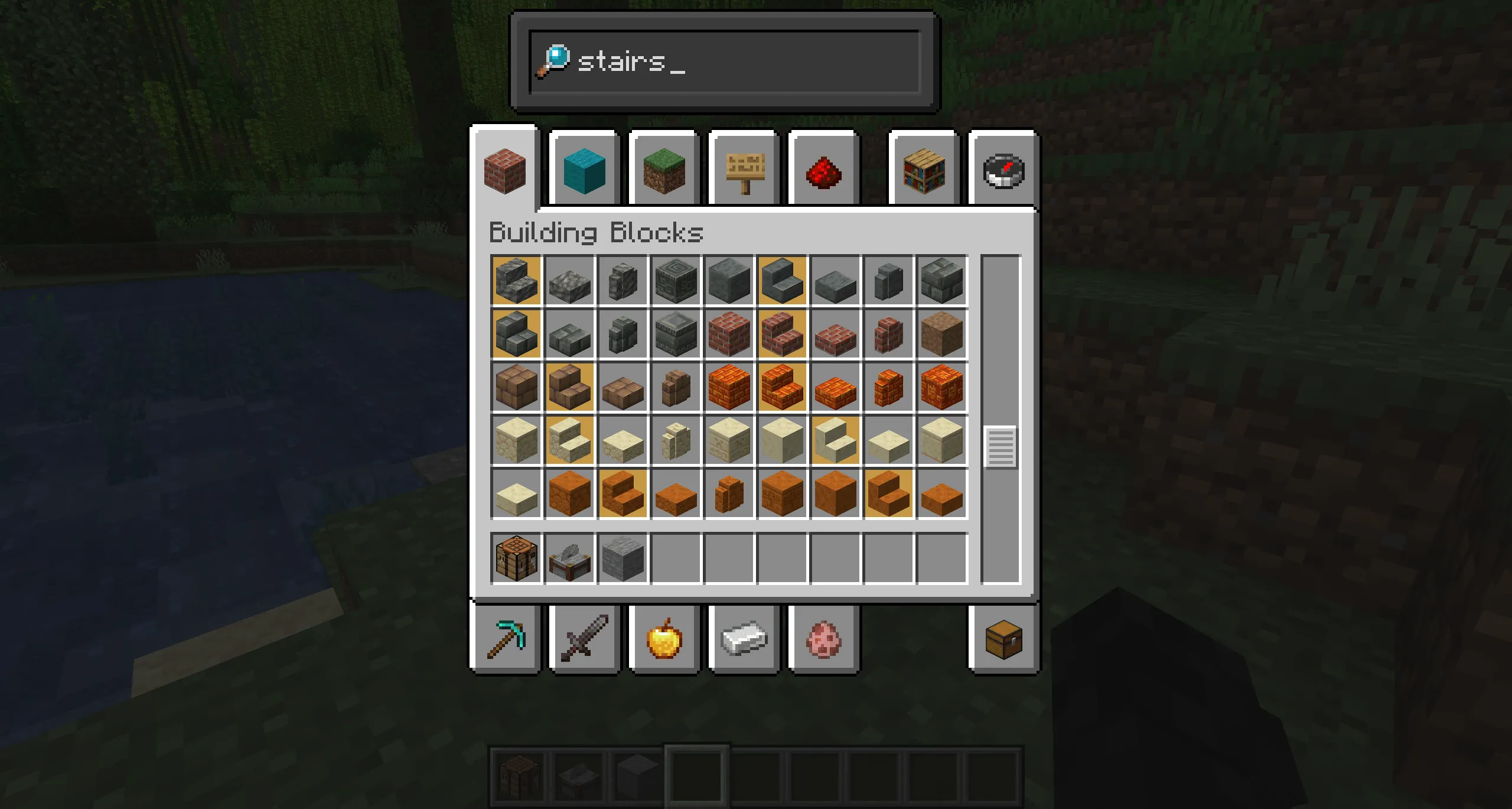 Searching GUI, Моды, Minecraft