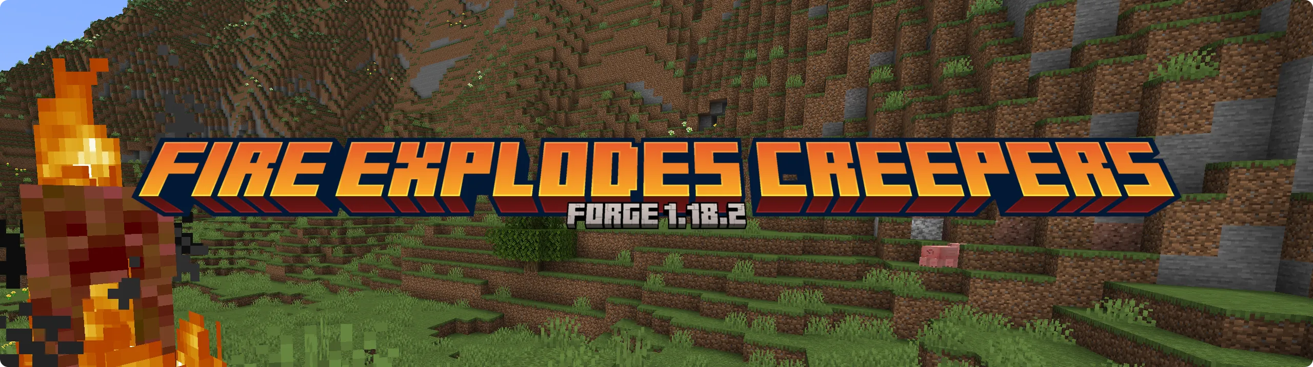 Fire Explodes Creepers — скриншот 1 (Моды, Minecraft)