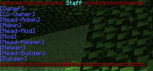ServerStaffList — скриншот 2 (Плагины, Minecraft)