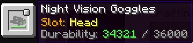 Hardcore Night Vision Goggles — скриншот 11 (Моды, Minecraft)
