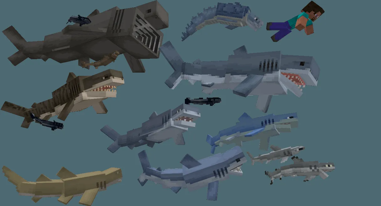 Ben's Sharks, Моды, Minecraft