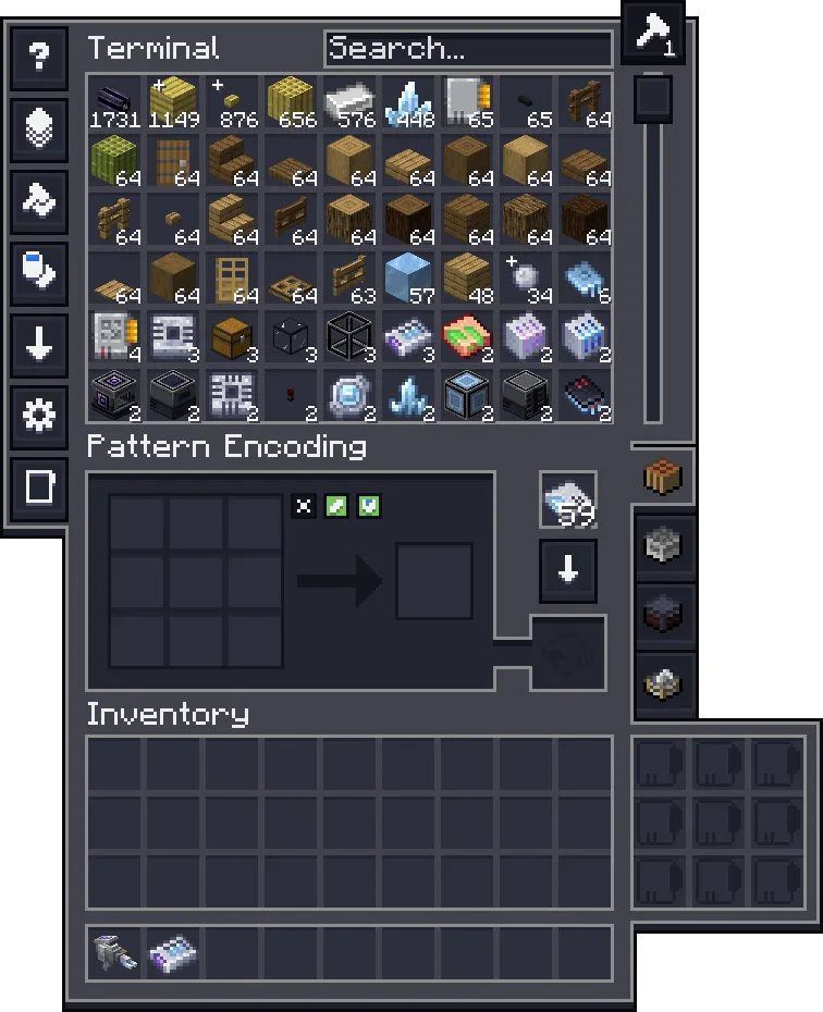 AE2 Dark Mode, Текстуры, Minecraft
