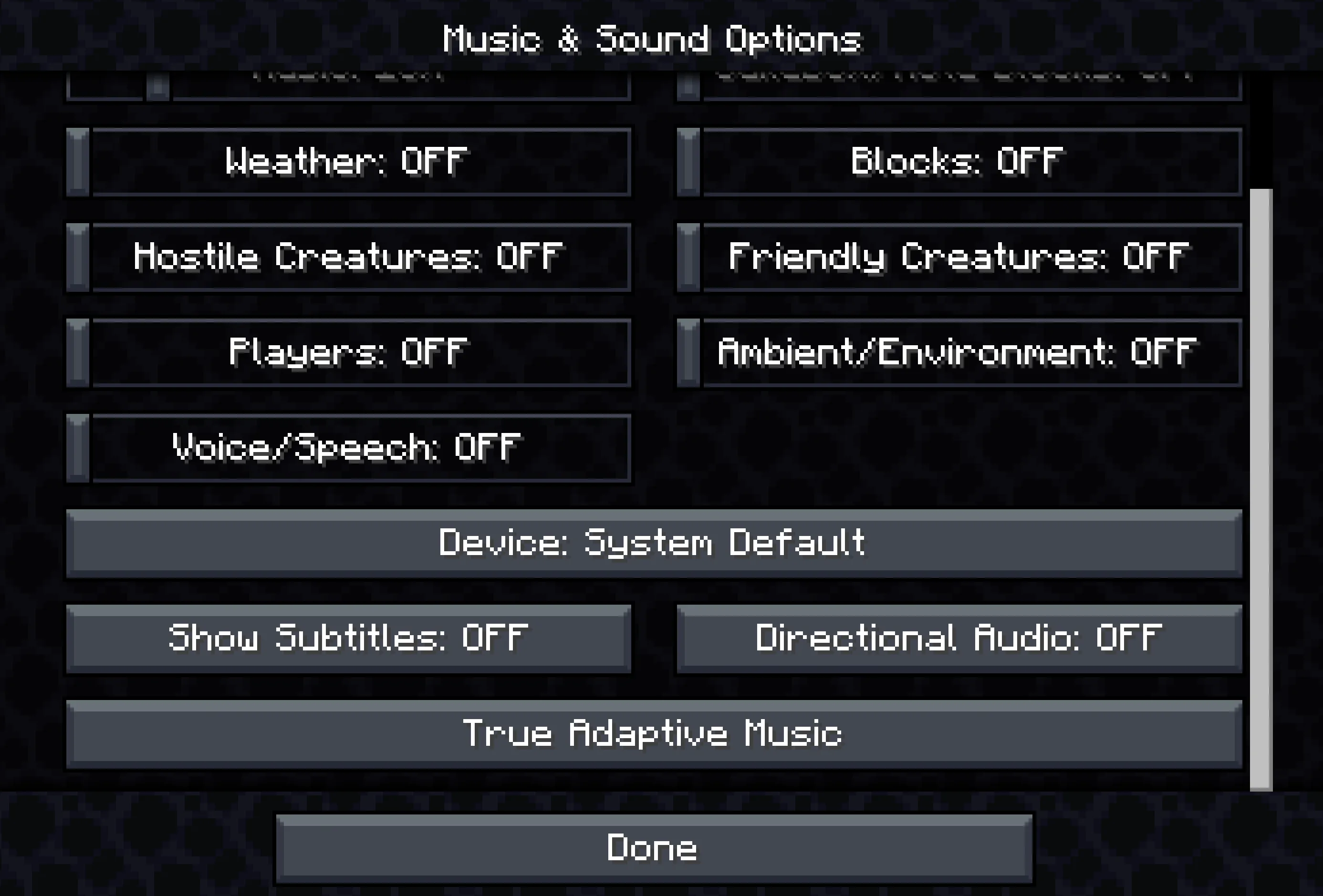 True Adaptive Music — скриншот 3 (Моды, Minecraft)