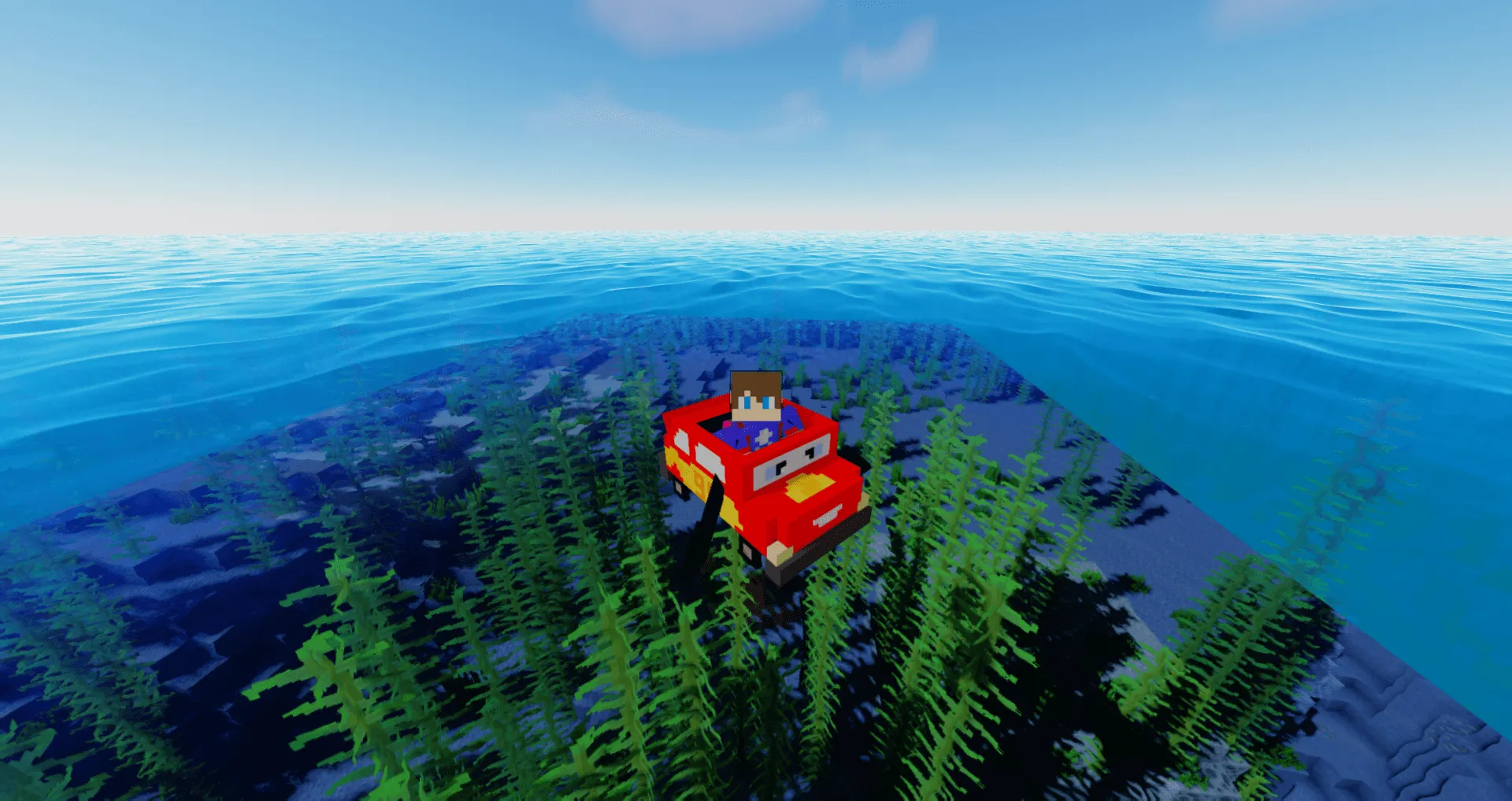 Lightning Mcqueen Boat — скриншот 2 (Текстуры, Minecraft)