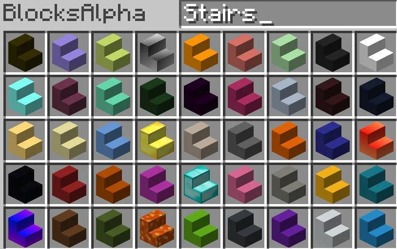 BlocksAlpha, Моды, Minecraft