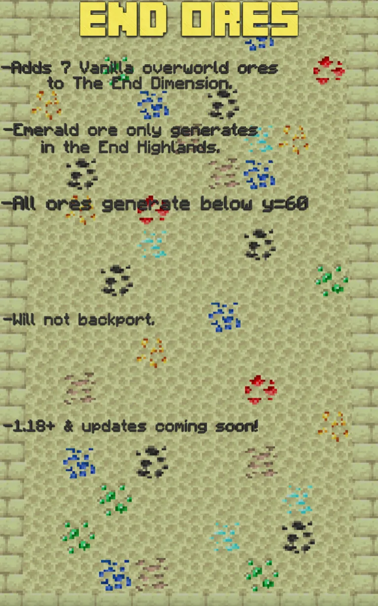 Ores In The End, Моды, Minecraft