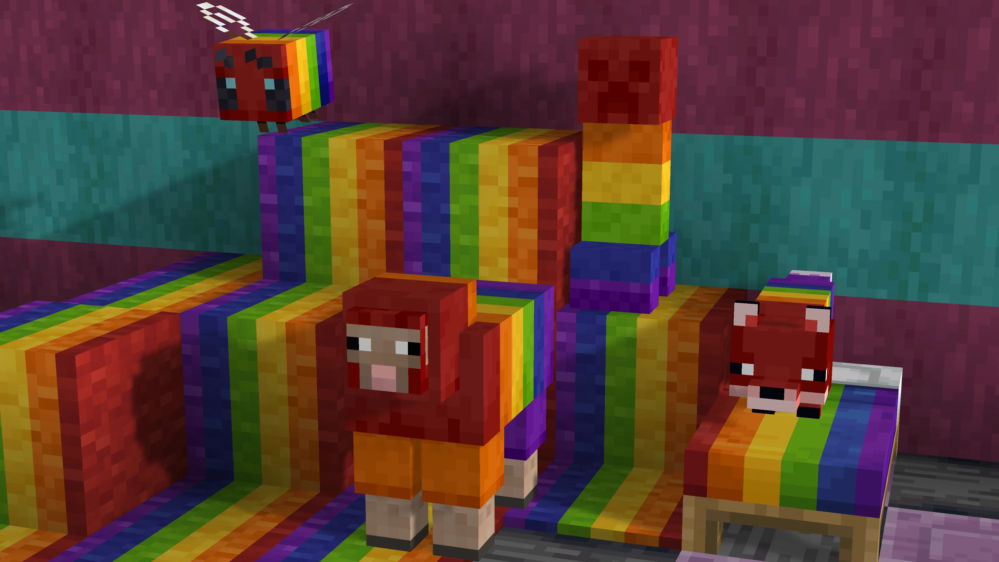 Rainbow Sheep Galore — скриншот 3 (Текстуры, Minecraft)