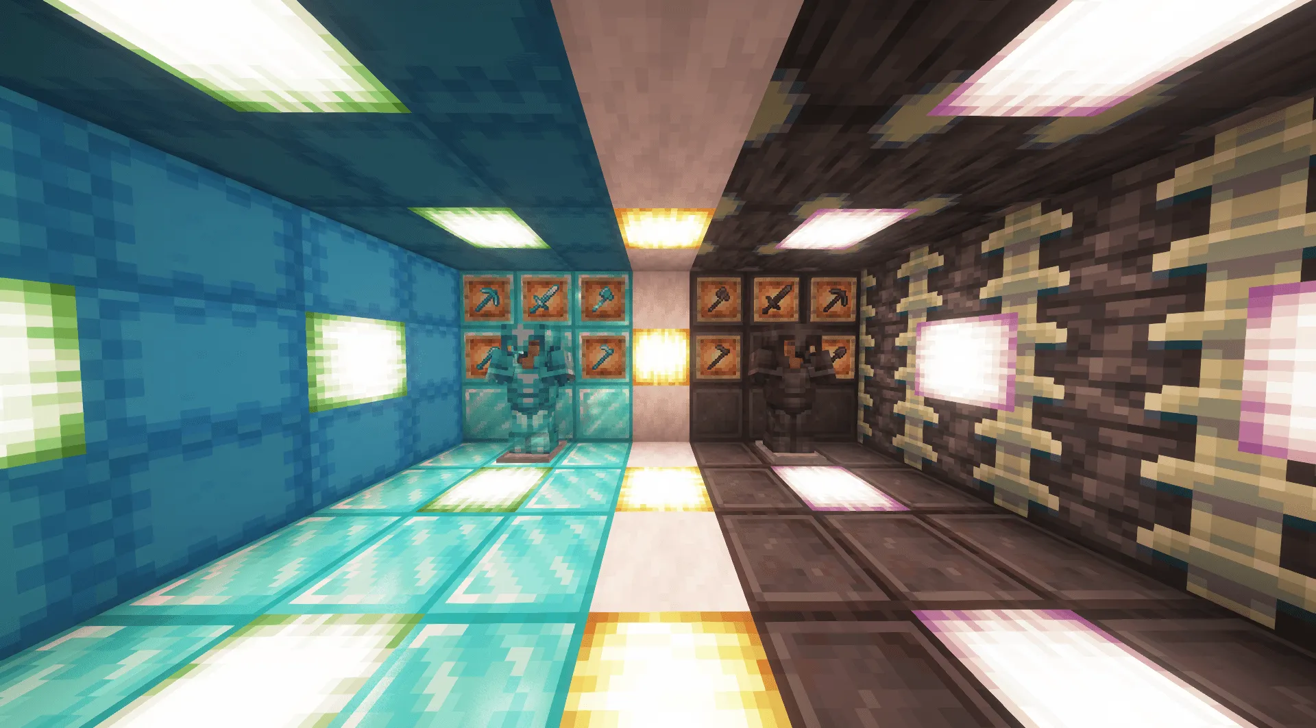 Netherite Stylized Diamond Equipment — скриншот 1 (Текстуры, Minecraft)