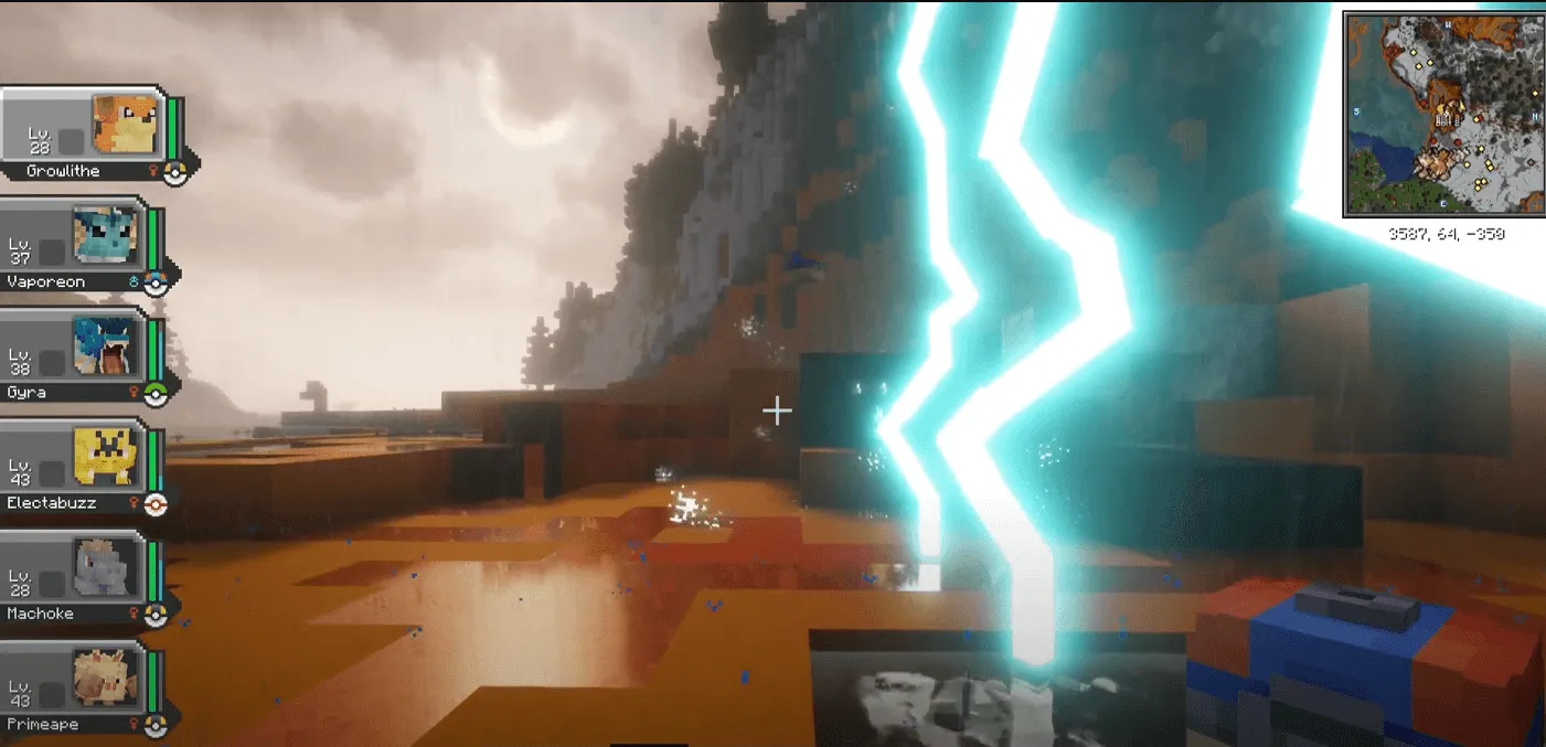 Cobblemon Fury ( real-time battle !) — скриншот 7 (Моды, Minecraft)