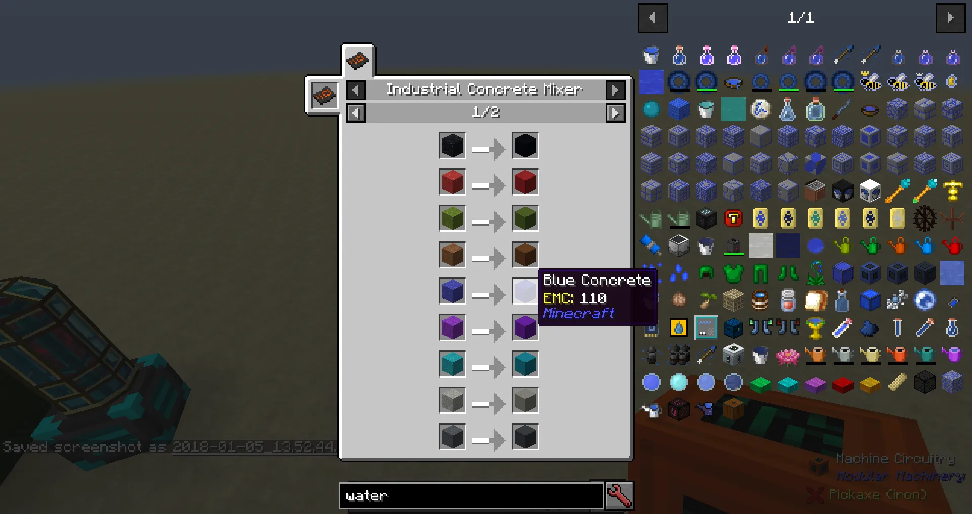 DNS' MM Machines - Concrete Mixer, Кастомизации, Minecraft