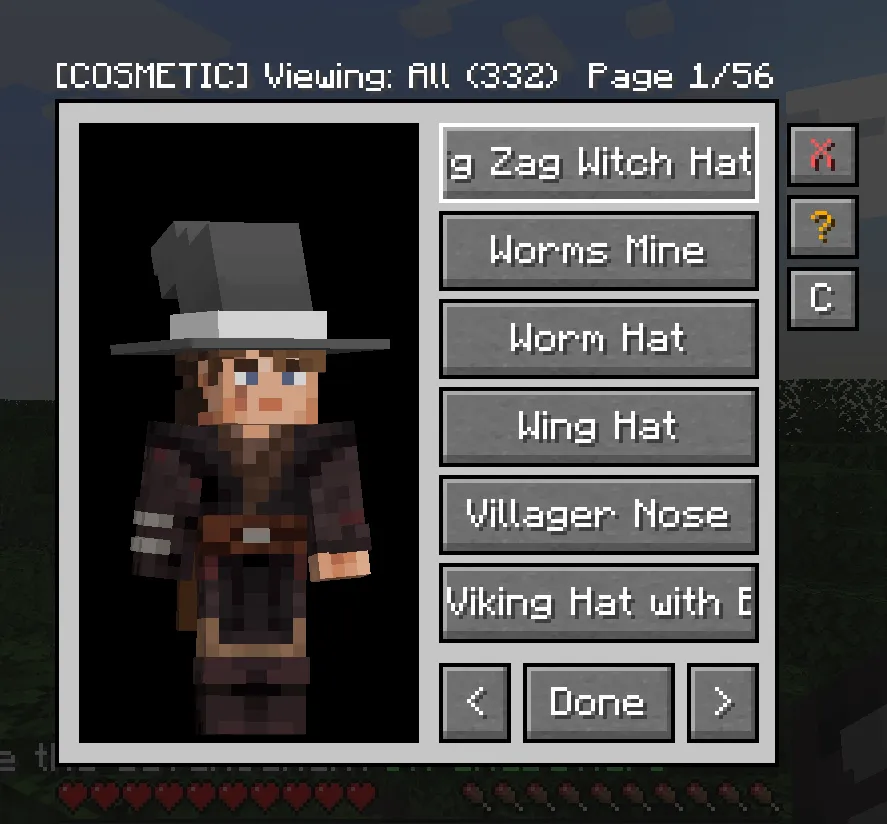 Hats (Classic), Моды, Minecraft