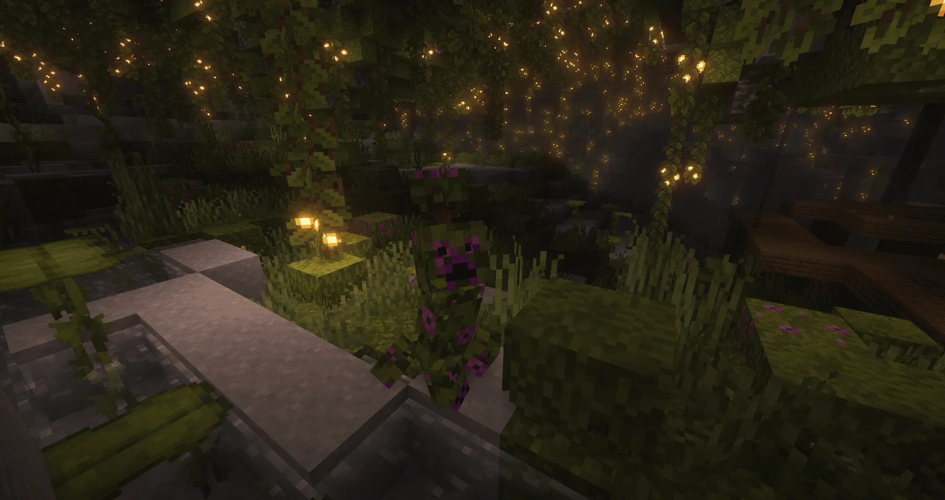 Raptor's Camo Creepers X Fresh Animations — скриншот 1 (Текстуры, Minecraft)
