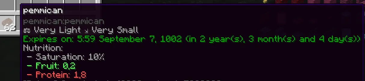 pemmican, Моды, Minecraft