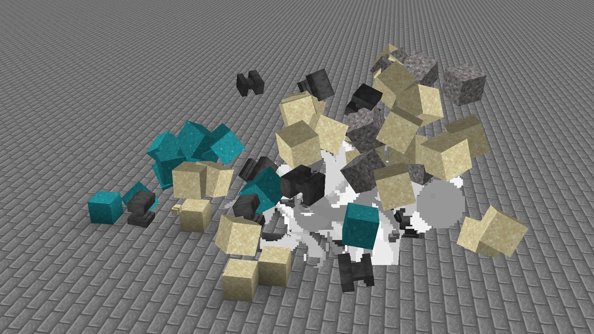 Falling Blocks Anim — скриншот 1 (Моды, Minecraft)