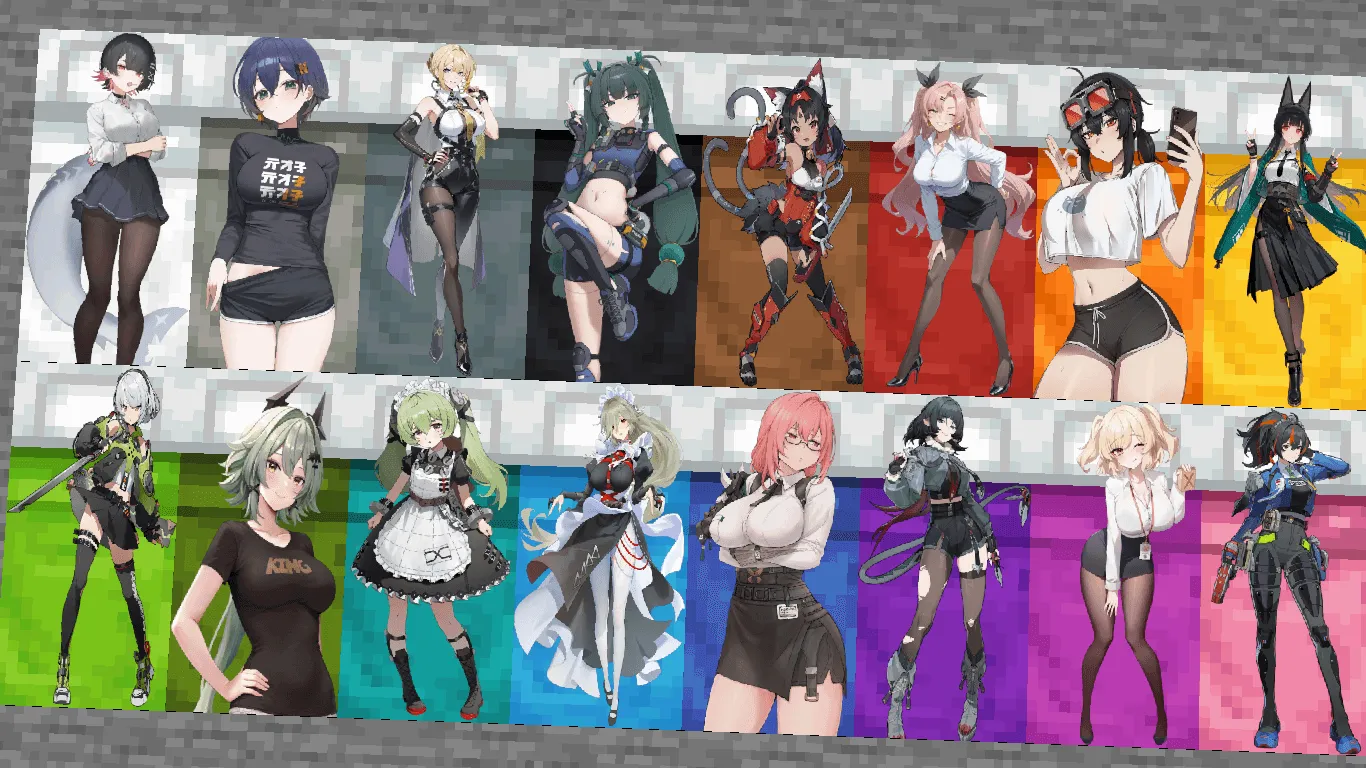 zenless zone zero waifu Beds, Текстуры, Minecraft