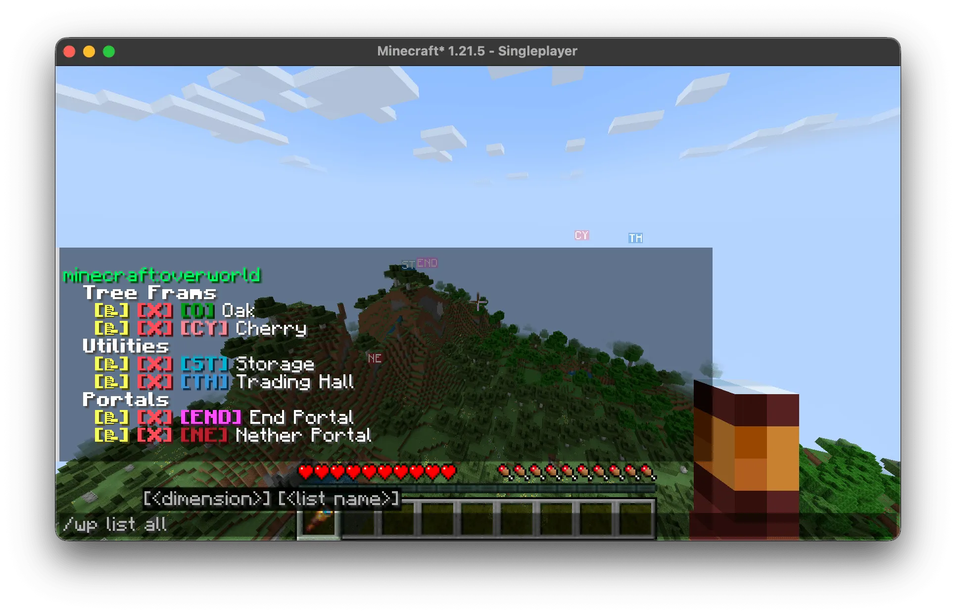 Server Waypoint, Моды, Minecraft