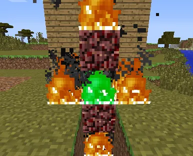 Hot Green Fire — скриншот 1 (Моды, Minecraft)