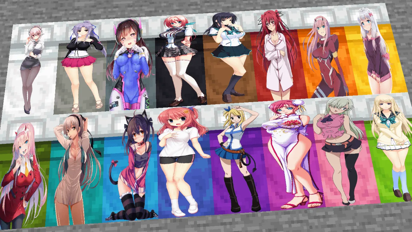 anime waifu beds — скриншот 1 (Текстуры, Minecraft)