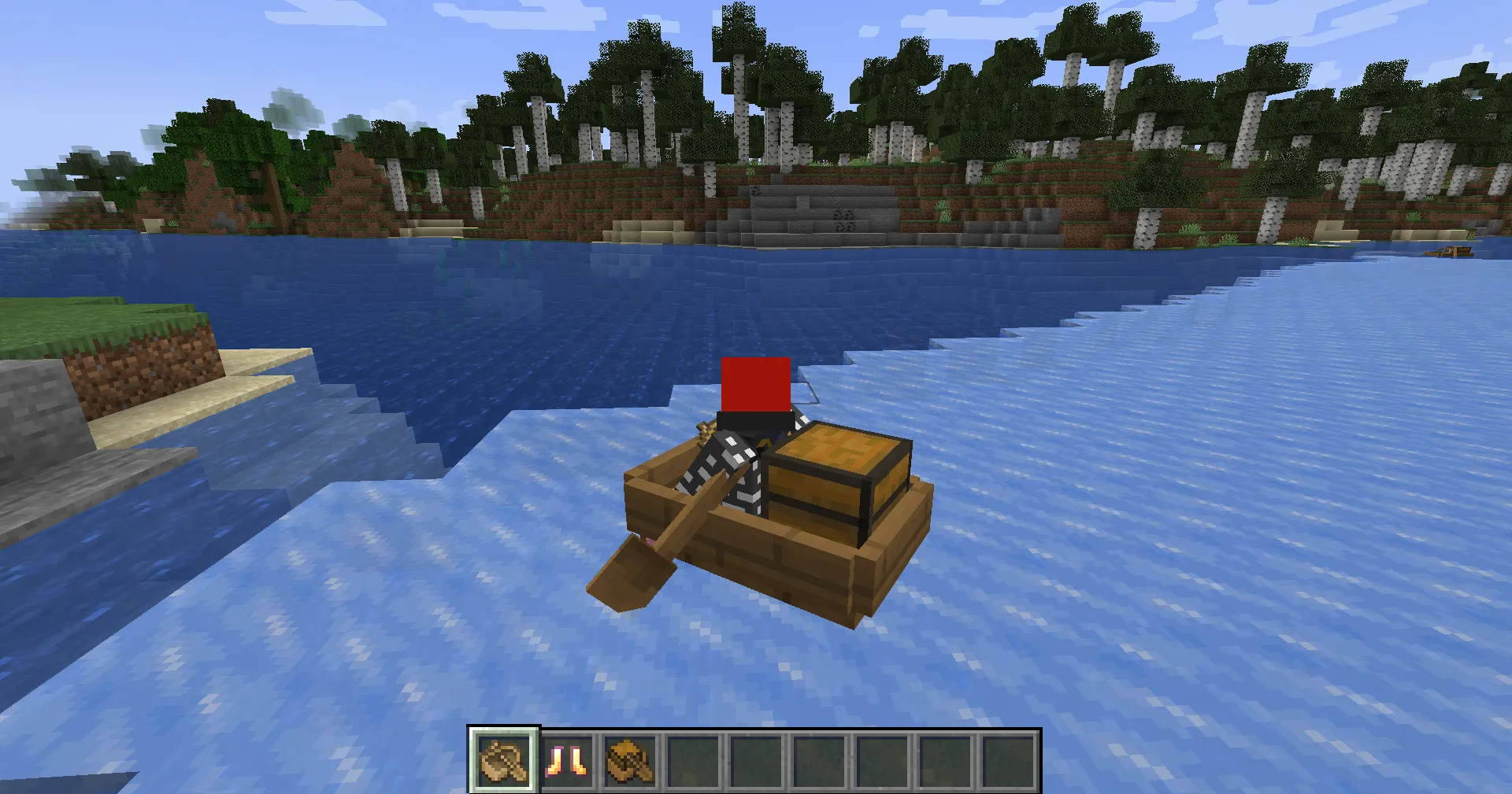 Frost Walker Boat [Fabric] — скриншот 1 (Моды, Minecraft)