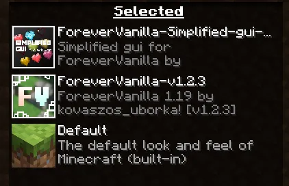 Simplified Gui for Kova!  [add-on], Текстуры, Minecraft