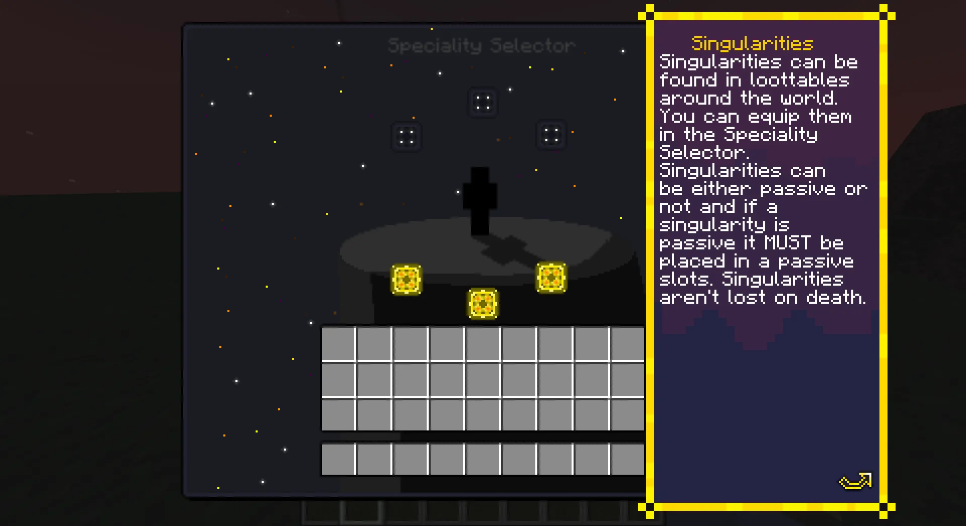 Speciality, Моды, Minecraft