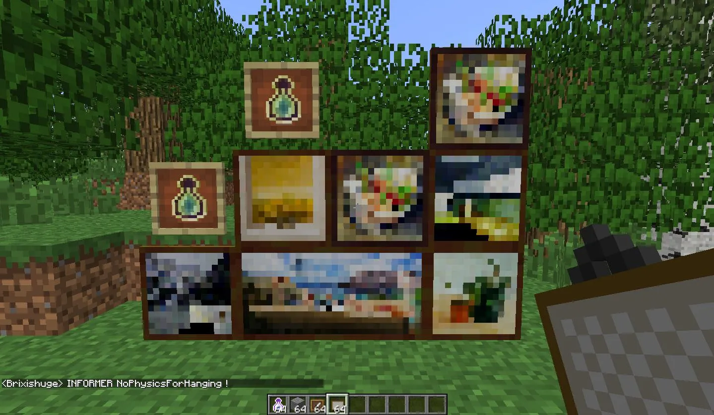 Informer No Physics For Hanging — скриншот 1 (Плагины, Minecraft)