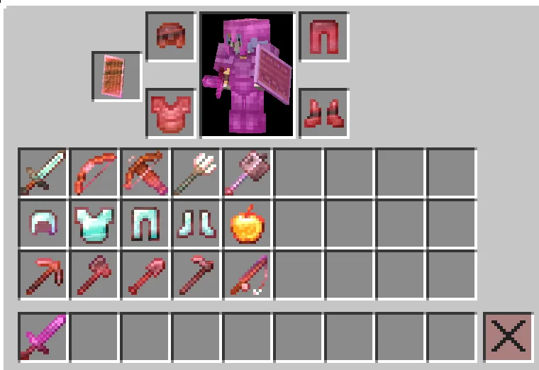 Pink XP Bar and Enchantment Glint — скриншот 2 (Текстуры, Minecraft)