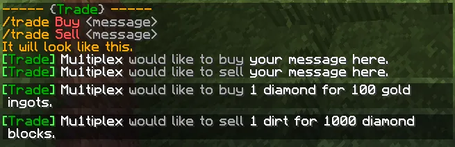 Get Me Traded! — скриншот 1 (Плагины, Minecraft)
