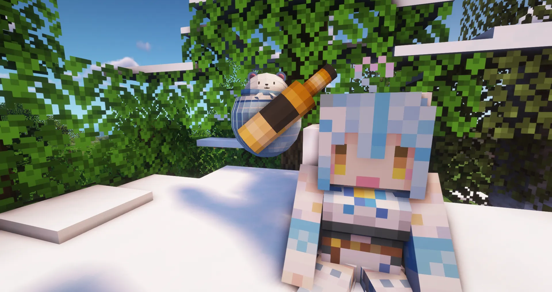 hololive-Daifuku(Snow golem) — скриншот 4 (Текстуры, Minecraft)