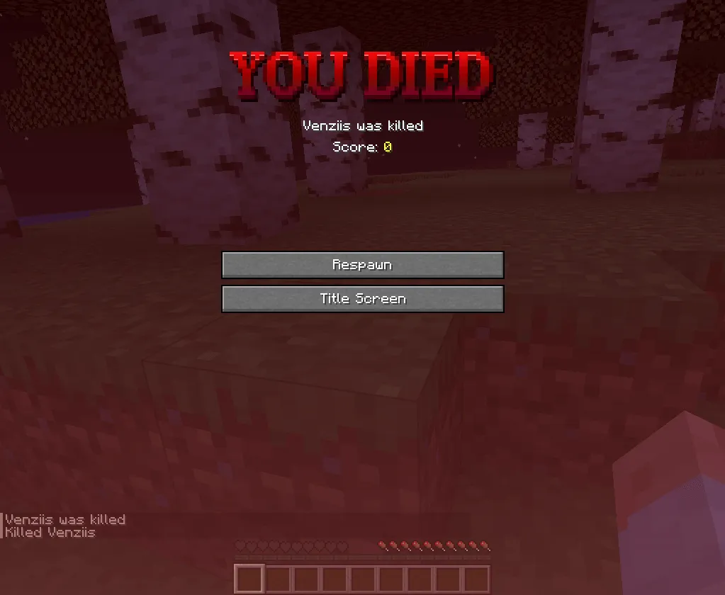You Died FX — скриншот 2 (Текстуры, Minecraft)