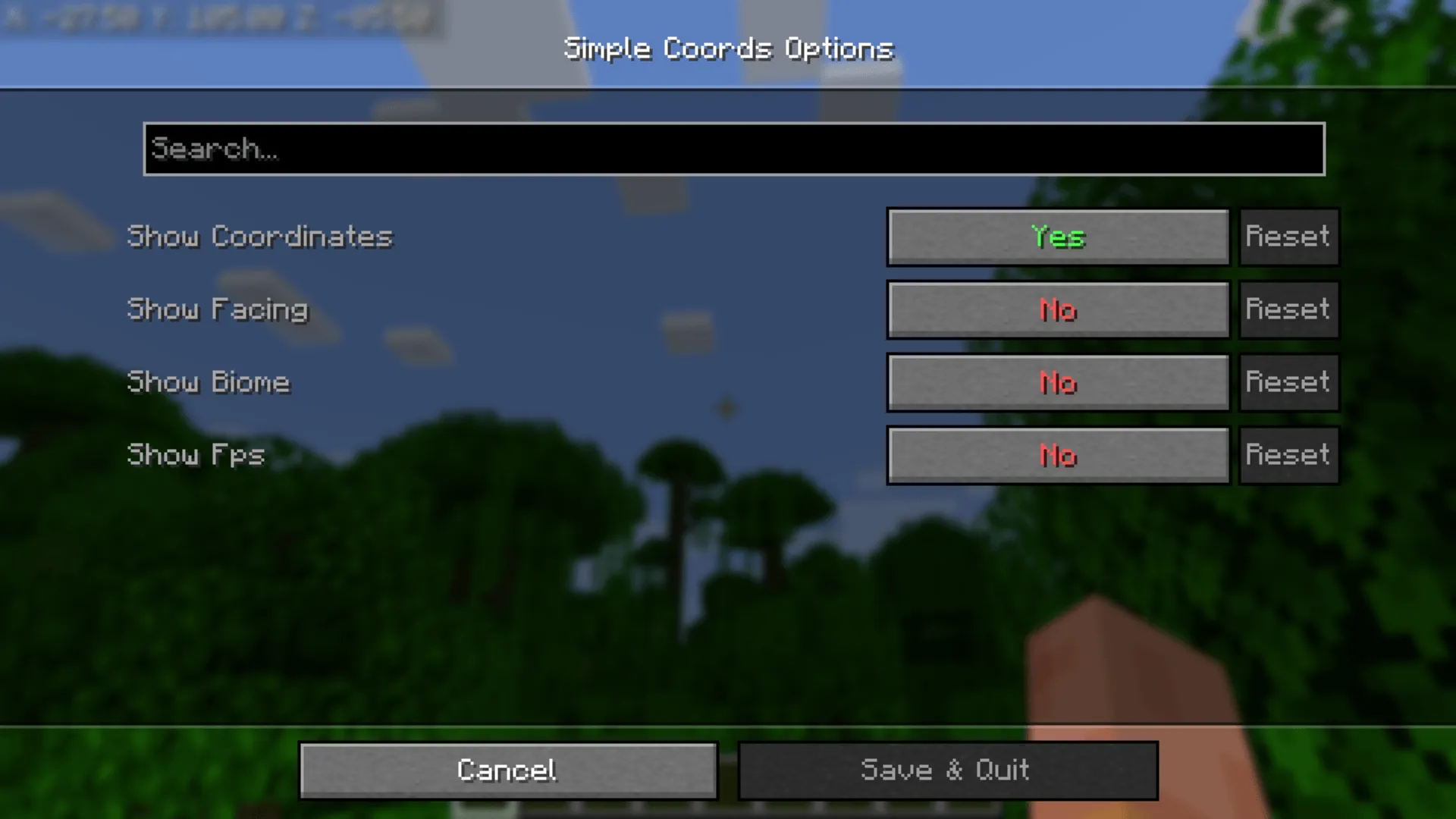 Simple Coords, Моды, Minecraft