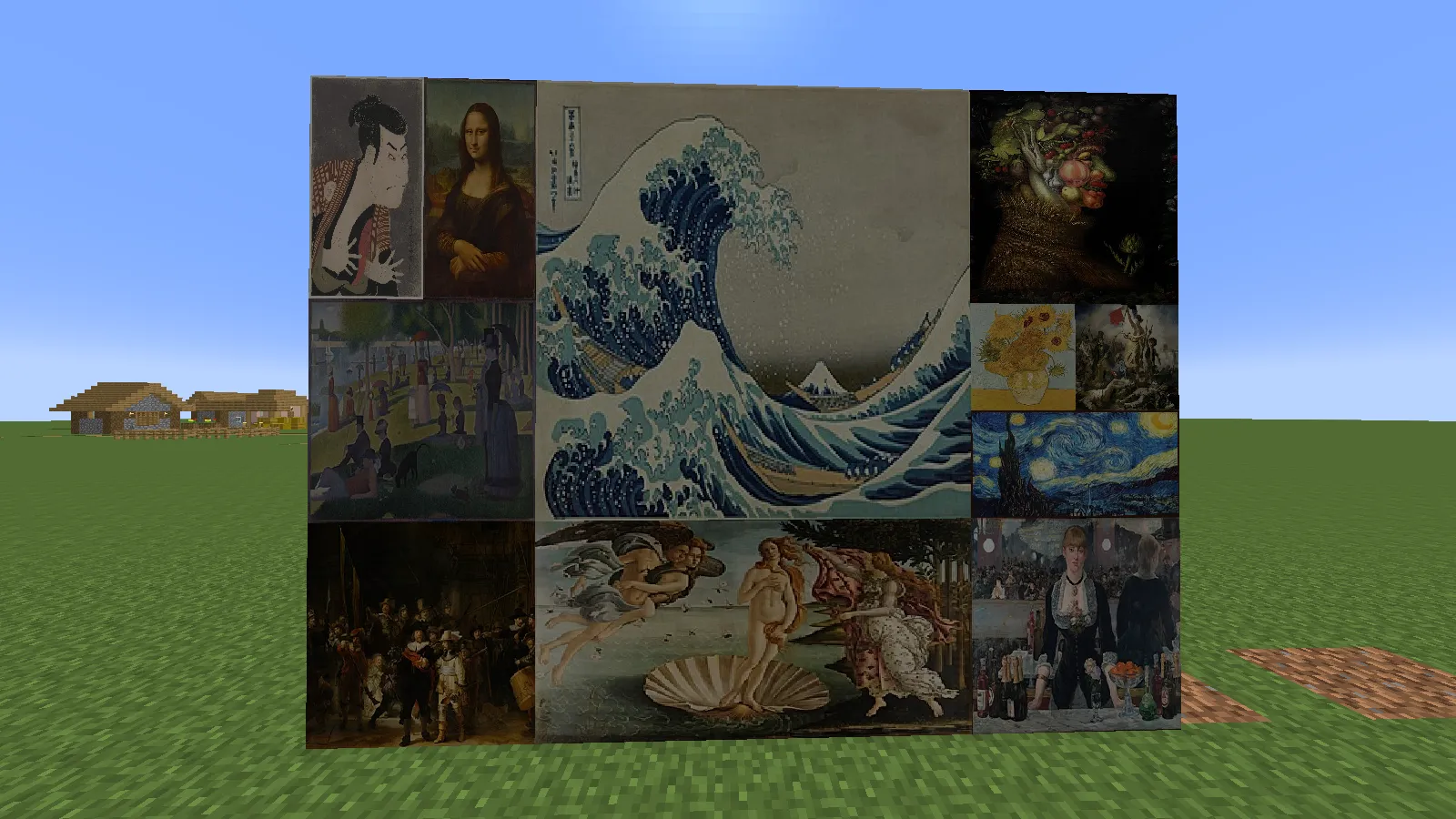 Famous Paintings On the game — скриншот 1 (Текстуры, Minecraft)