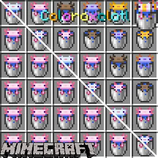 Coloroxolotl, Текстуры, Minecraft