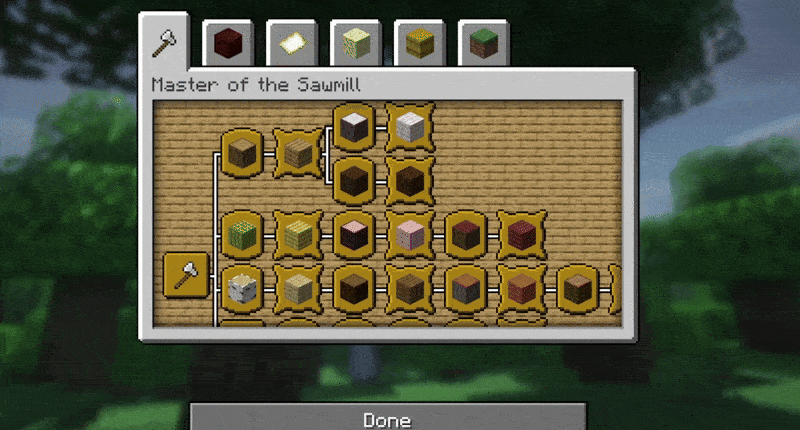 Wood Advancements — скриншот 1 (Моды, Minecraft)