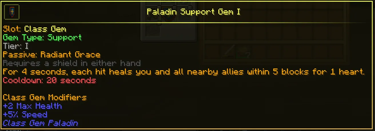 Class Gem: Paladin, Моды, Minecraft