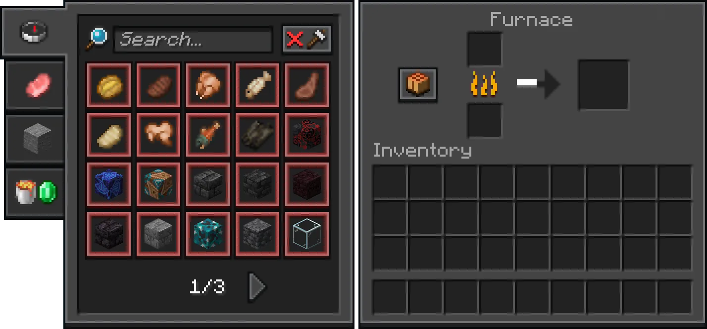 Rethoughted GUI, Текстуры, Minecraft