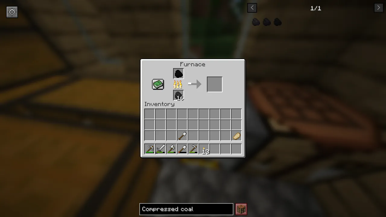 Compressed coal (Fabric), Моды, Minecraft
