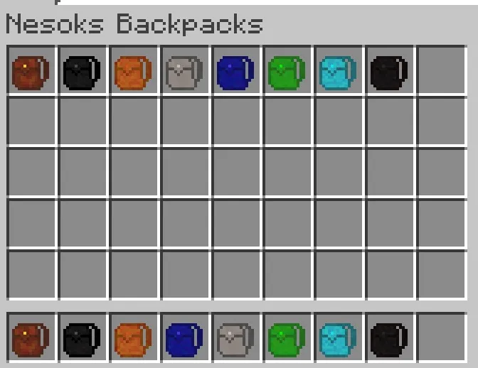 Nesok´s easy backpack´s — скриншот 2 (Моды, Minecraft)