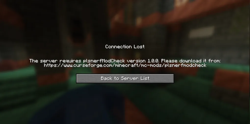 plsnerfModCheck, Моды, Minecraft