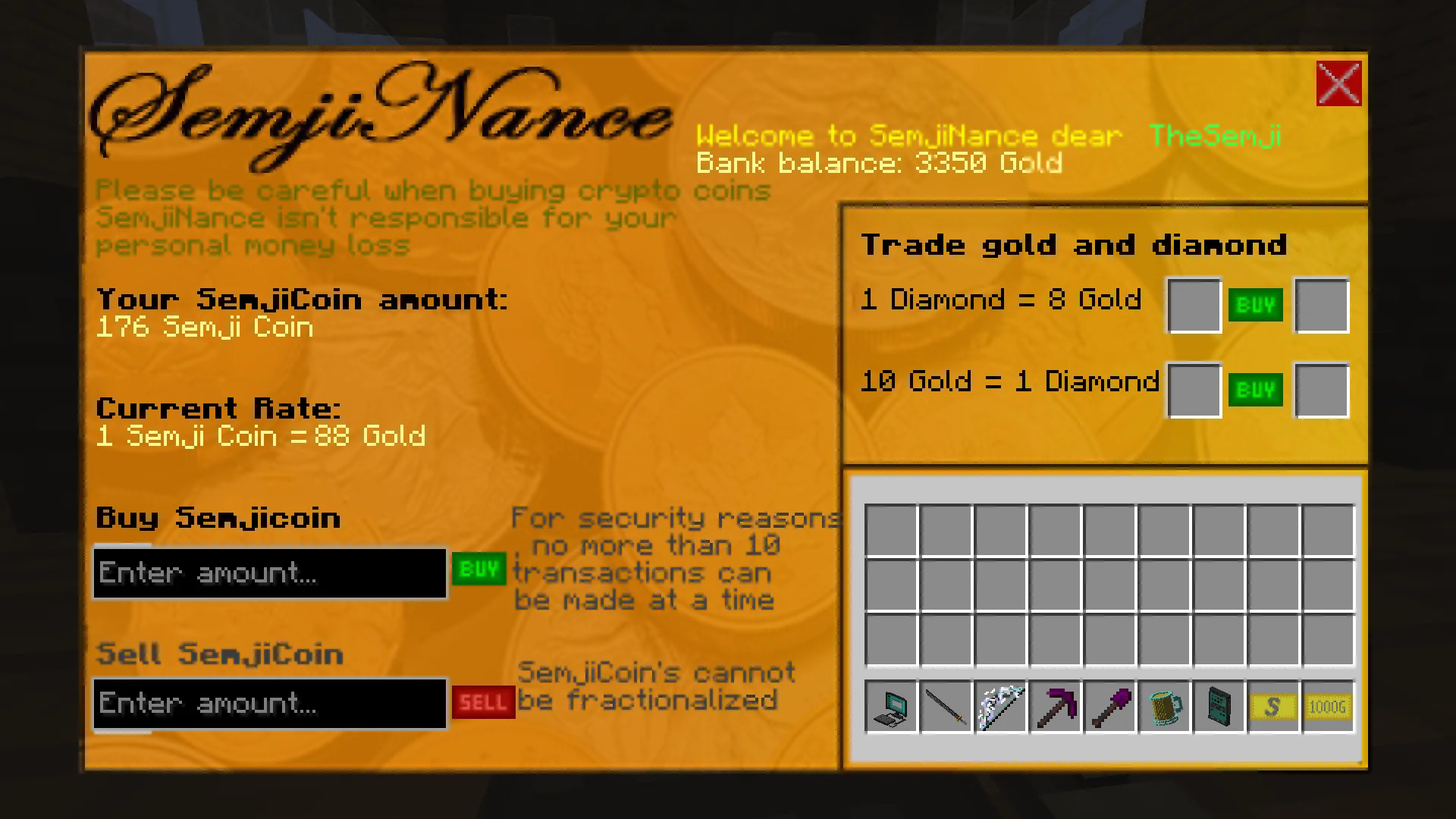 Semji Net, Моды, Minecraft