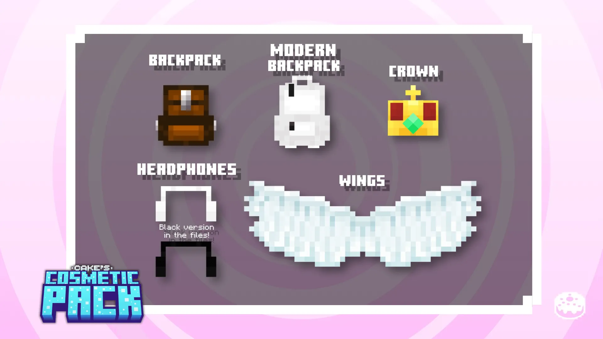 Cake’s Cosmetic Pack (Java) — скриншот 2 (Текстуры, Minecraft)