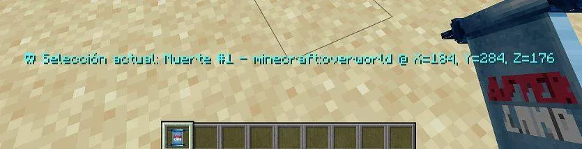 Death Point  teleport — скриншот 1 (Моды, Minecraft)