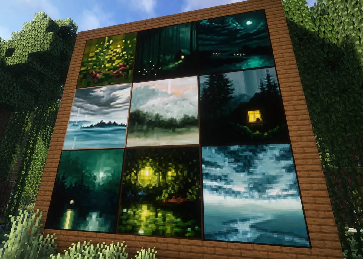 Landscape Paintings by Luiza Niechoda, Дата-паки, Minecraft