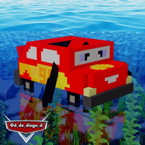 Lightning Mcqueen Boat — скриншот 3 (Текстуры, Minecraft)