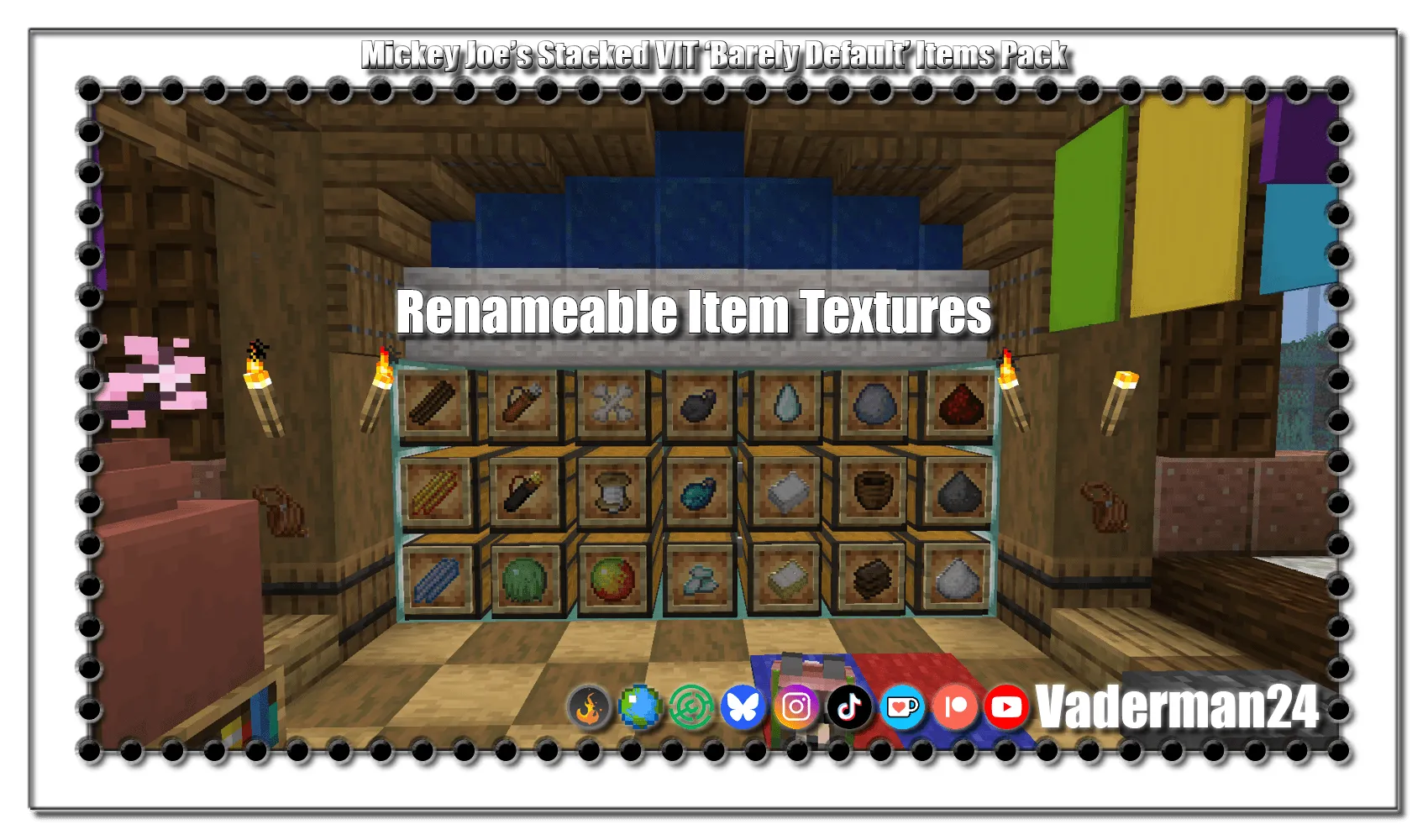 Mickey Joe's Stacked VIT 'Barely Default' Items Pack — Vanilla Default VIT Stacked Items Add-on — скриншот 3 (Текстуры, Minecraft)