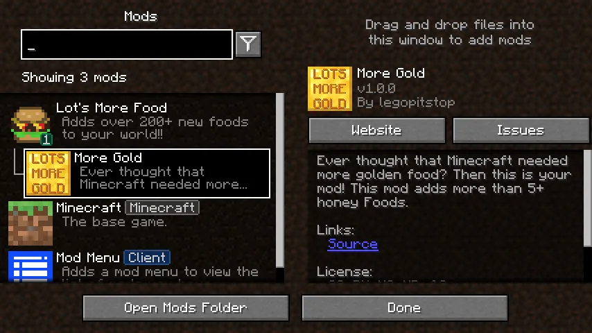 More Gold [JAVA] — скриншот 2 (Моды, Minecraft)