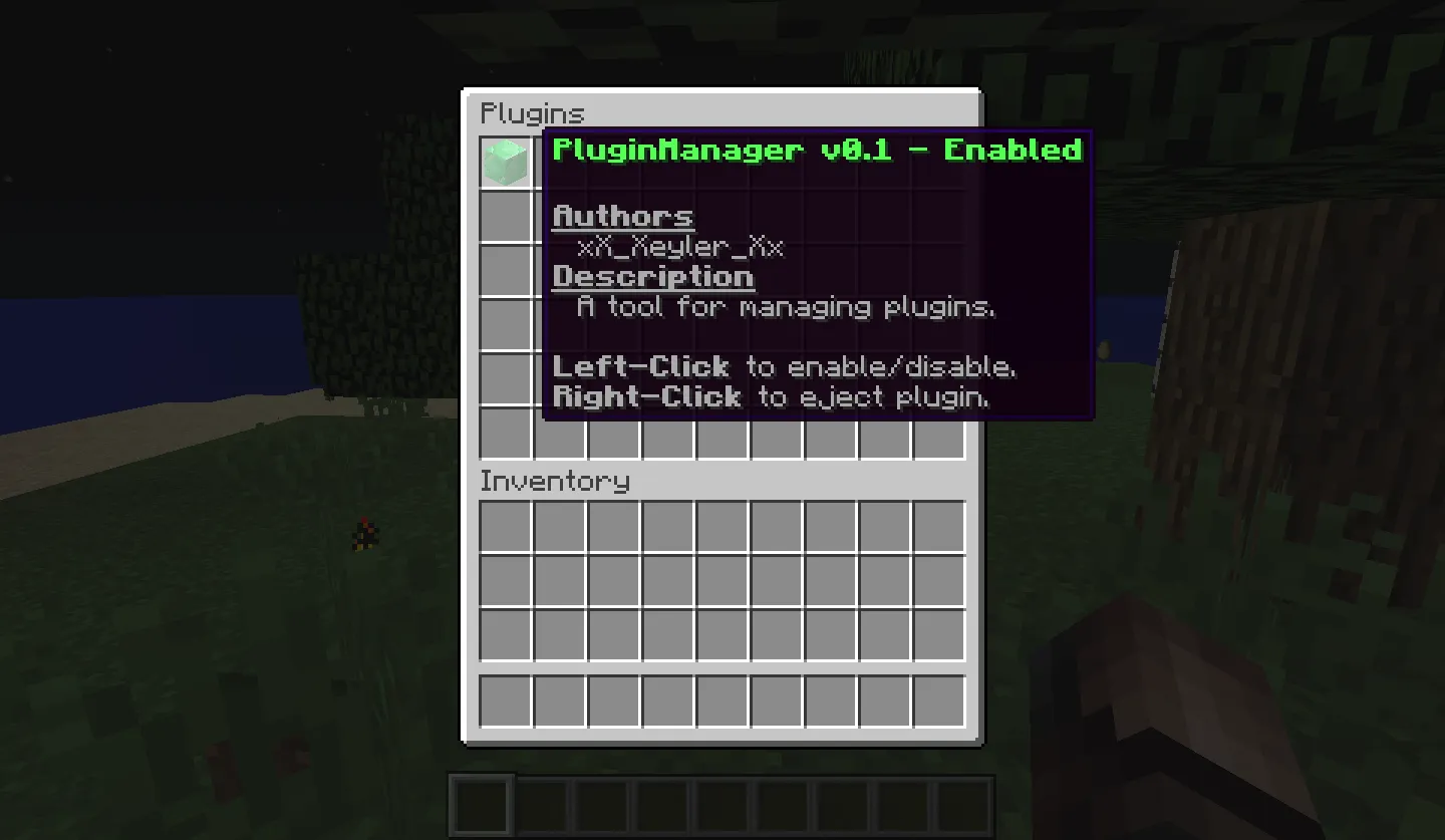 Plugin Manager — скриншот 1 (Плагины, Minecraft)