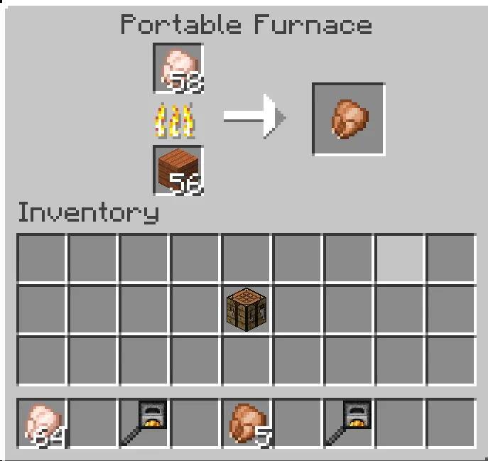 Portable Furnace — скриншот 2 (Моды, Minecraft)