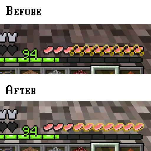 AppleSkin Classic Alternative Resource Pack Patch — скриншот 1 (Текстуры, Minecraft)